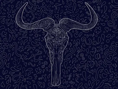 Wildebees Skull design design digital illustration illustration pattern procreate skull wildebees