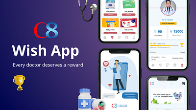 C8 Wish App (E-Commerce App) animation app design application application design design e commerce graphic design health app medicine app mobile app mobile design mock up thumbnail ui user experience user interface web design