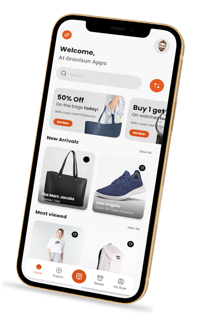 Gravisun e-commerce app