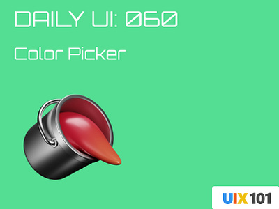 Daily UI: #060 | Color Picker | #UIX101 060 color dailyui figma picker ui design uix101 user experience user interface