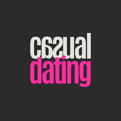 Casual dating logo casual dating design logo typography ui