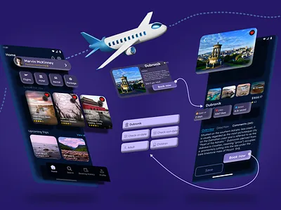 Travel app ui design app desing design figma tra travel ui ux