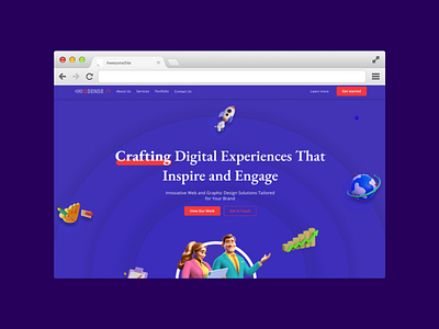 HIQSENSE (Digital Agency) 3d canva creatives designer development digital agency digital marketing figma illustration landing page marketing mock up ui user experience user interface ux web app web design website design