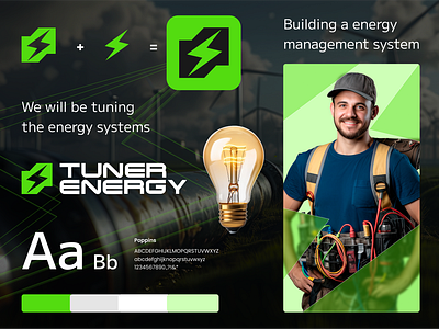 Tuner Energy 🔋 battery battery logo branding design energy energy design energy logo green green logo lamp logo logo design