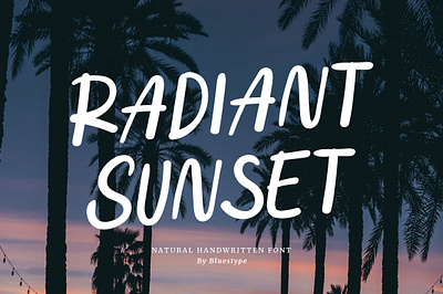 Radiant Sunset - Natural Handwritten Font branding brush casual design font font design free font ink natural notes pen quotes type typography