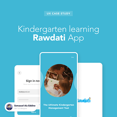 Kindergarten learning " Rawdati " Mobile App design mobile app ui ux
