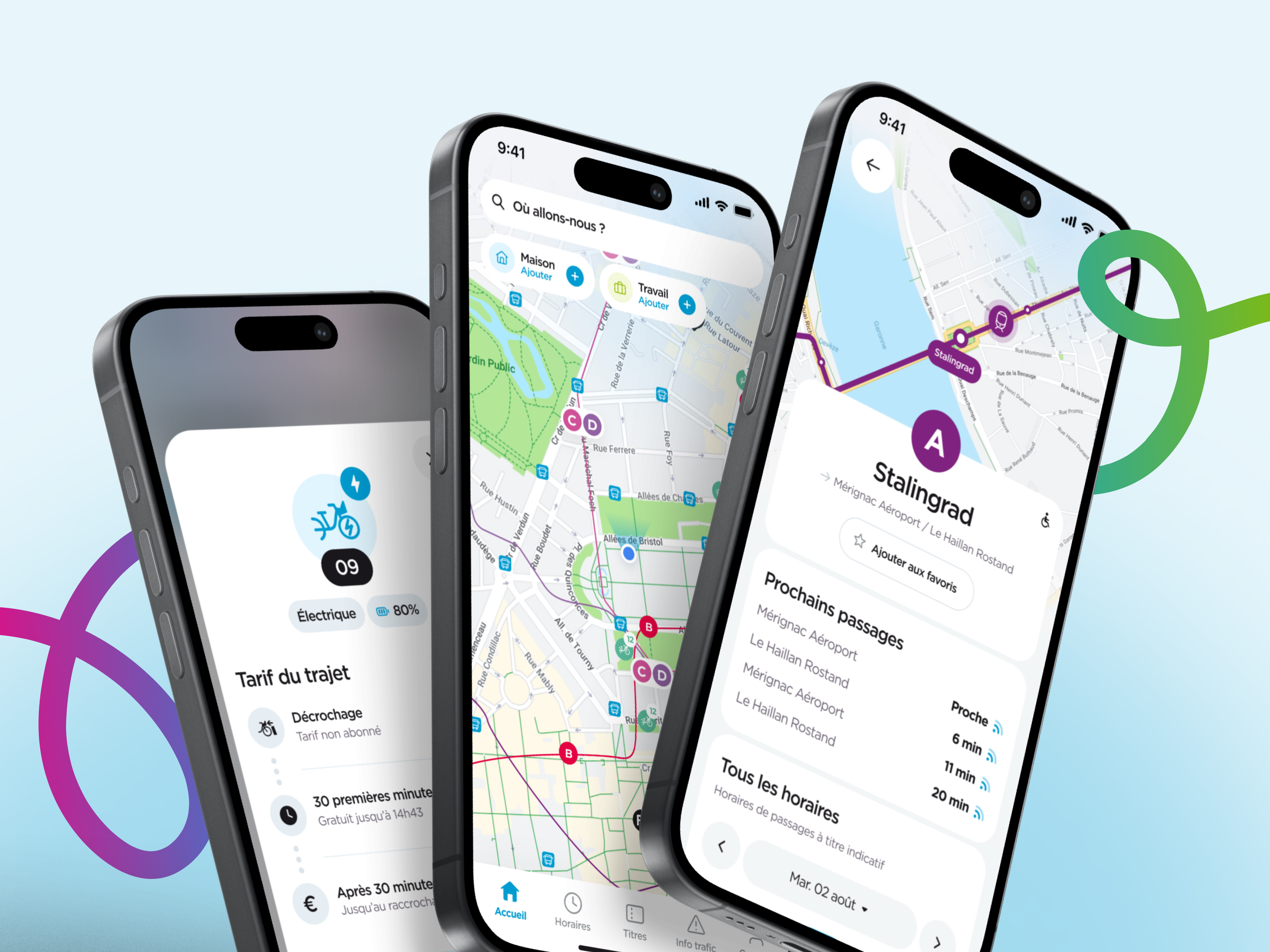 Example of TBM, Bordeaux's public transport app 🚊
