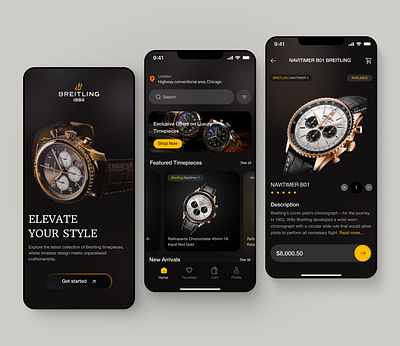 Watch Mobile Shop App Concept design ecommerce ecommerce app ecommerce store interface ios mobile app mobile ecommerce store mobile ui mobileapp online shopping product design ui uiux uiux design ux ux design watches