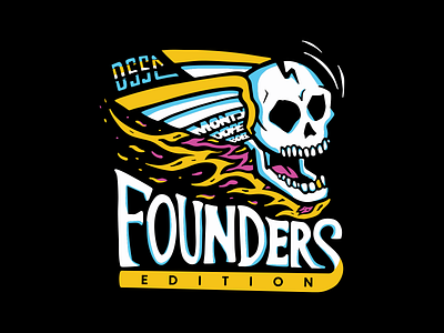 DSSC Winged Skull apparel branding flames hand lettering illustration process video procreate skull timelapse