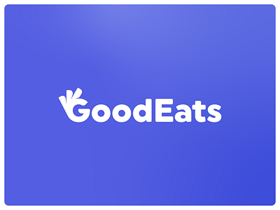 GoodEats – For Sale branding delivery eats fingers food for sale good hand identity letter g logo purple