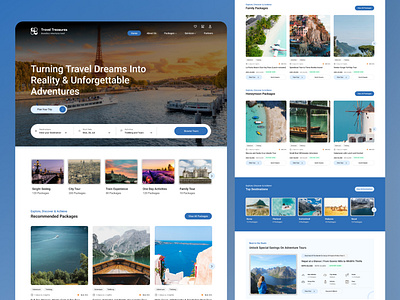 Travel Treasure adventure booking climbing exploreworld guides hiking hiking experience nature product design tour travel travel admin travel dashboard travel design travel homepage travel website travelplanner trekking ui website