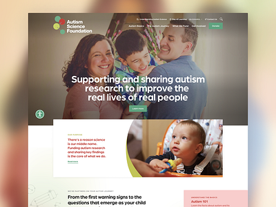 Nonprofit Website Design - Autism Science Foundation autism charity design foundation improve non profit nonprofit nonprofit icons nonprofit ui nonprofit video nonprofit web design nonprofit website design research science support ui video banner web design webdesign website design