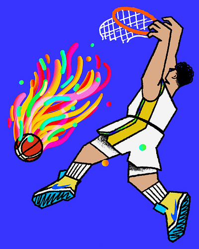 Olympics 2024 ball bold brasil colorfull design digital art fire graphic design ill illustration illustrator olympics player zezo