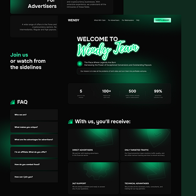 Agency — Website 2024 ai led marketing neon trend ui website