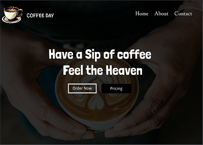 Coffee Shop Ui Hero section graphic design hero ui ux