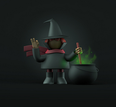 Witch 3d animation design graphic design illustration motion graphics ui