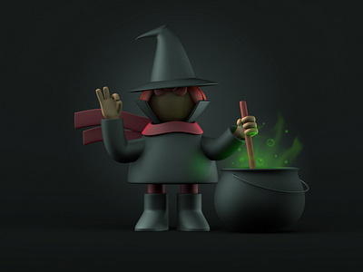 Witch 3d animation design graphic design illustration motion graphics ui