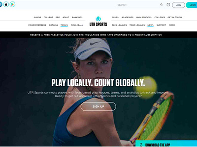 UNIVERSAL TENNIS branding graphic design sports tennis ui ux websites