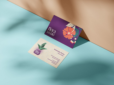 Floral Business Card business card design flora flower minimal