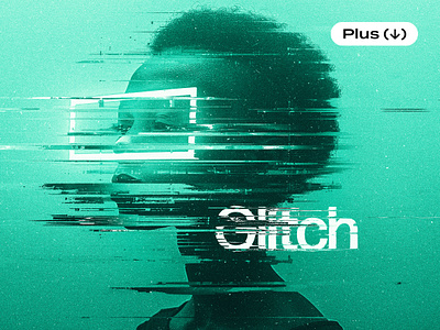 Distortion Glitch Photo Effect crt cyber cyberunk displacement distortion download error glitch matrix old photoshop pixelbuddha psd retro screen stripes template tv vhs vintage