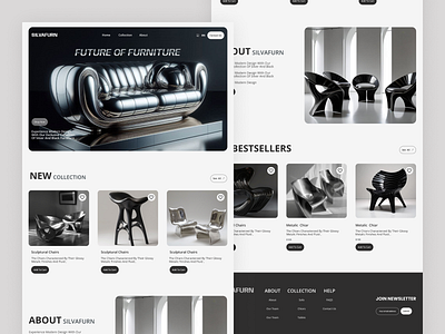 Design Furniture Landing Page branding graphic design ui