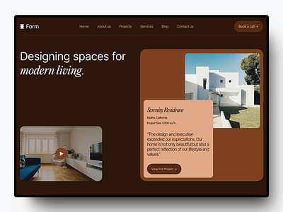 Form - Architecture Studio Website architecture branding design graphic design landing page studio ui web design website