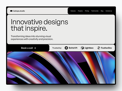 Isotope Studio - Agency Website agency branding design graphic design landing page studio ui web design website