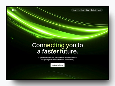 Flux - Website Design branding design graphic design illustration landing page ui web design website