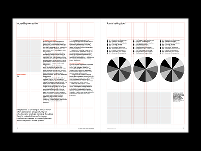 US Letter Corporate Report Grid System annual report corporate brochure corporate review grid layout grid system indesign template swiss style swiss typography template indesign