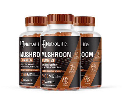 product label design, supplement label design, label design mushroom label design product label design