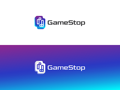 GameStop logo redesign branding concept design digitial flat gamer games gamestop gaming graphic design illustration logo minimal redesign shop stock stonk stop store vector