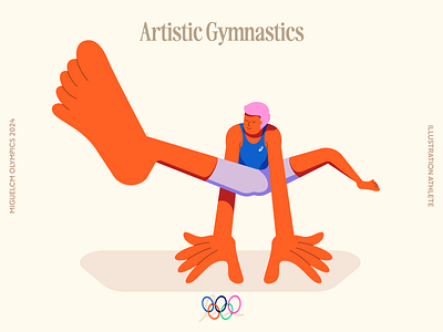Artistic Gymnastics gimnastics illustration illustrationathlete illustrator miguelcm olympics