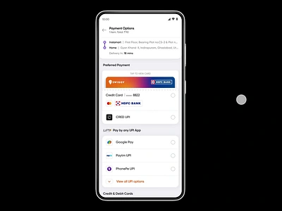 Making Card Selection 2x Faster for Online Payments cardpayment cardselection gpay onlinepayment swiggy ui uidesign ux uxdesign