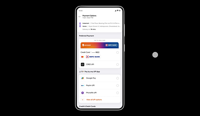 Making Card Selection 2x Faster for Online Payments cardpayment cardselection gpay onlinepayment swiggy ui uidesign ux uxdesign