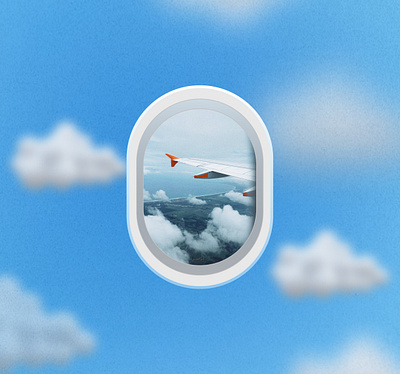 Airplane Window Concept aeroplane airplane clouds design figma fly flying graphic design illustration skies sky ui vector window windows