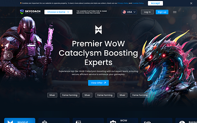 Gaming Website Landing page black website dark website ecommerce game game product gaming website landing page new game new website product website sale selling website website