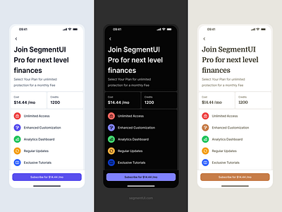 Pricing Page - Mobile/iOS/Android clean dark design ssytem downloadable figma light minimal remix serif template ui ui kit