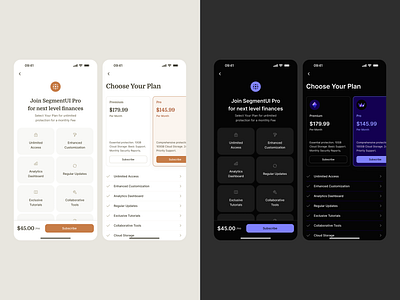 Pricing Page - Mobile/iOS/Android clean dark design sytem download figma framer minimal pastel pricing page pricing template remix serif ui kit