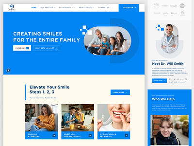 Orthodontics Website Landing Page landing page design ui ux web uiux website design