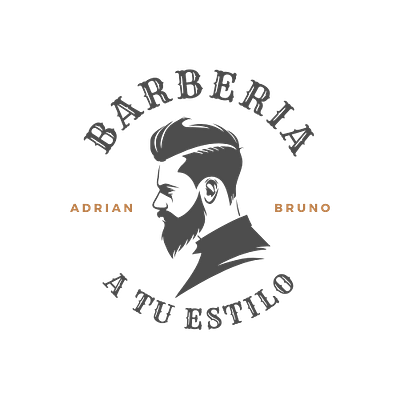 BARBERIA A TU ESTILO Branding barber barbershop branding design illustration logo vector