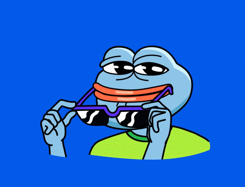 Blue Pepe aftereffects animal animated animation character emoji frog illustration meme memecoin pepe sticker token