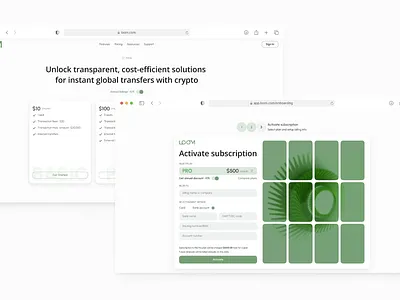 LOOM | SaaS Finteh, pricing & onboarding 3d figma landing page motion onboarding payment methods pricing pricing plans saas ui ux ux design web app