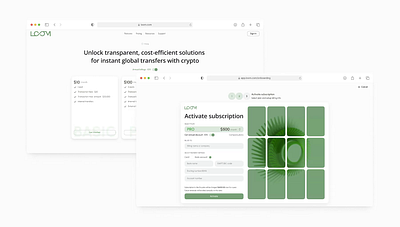 LOOM | SaaS Finteh, pricing & onboarding 3d figma landing page motion onboarding payment methods pricing pricing plans saas ui ux ux design web app