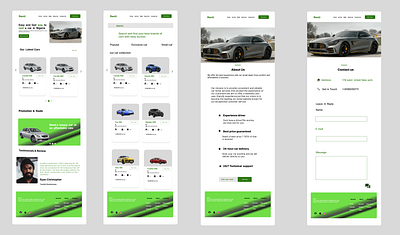 RENTI CAR HIRE WEBSITE branding logo ui