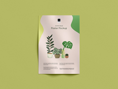 Free A3 Wrinkled Poster Mockup poster