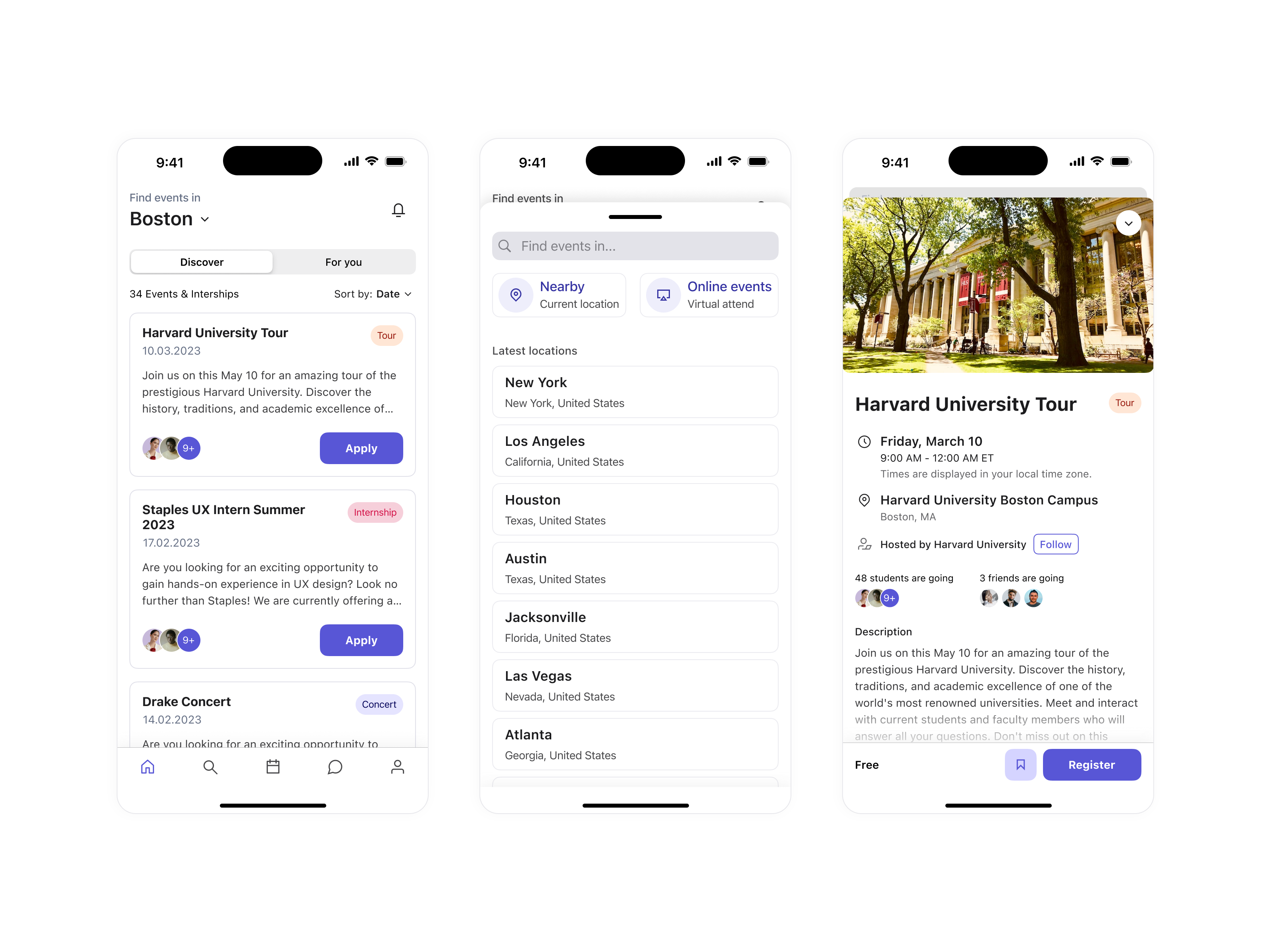 Example of Greatr mobile app