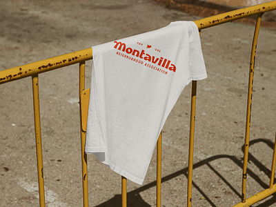 Montavilla Neighborhood Association - Tee Shirt Design blue collar city branding custom lettering industrial lettering mount tabor neighborhood association neighborhood logo oregon parks portland small business small town southeast portland willamette wordmark