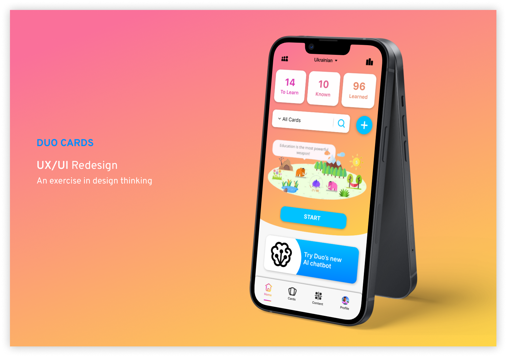 DuoCards Redesign redesign ui ux
