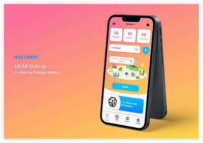 DuoCards Redesign redesign ui ux