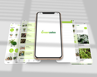 Greenzebo - Plant Delivery App appdesign casestudy design figma mobileapp plantapp plantdeliveryapp ui uiux ux